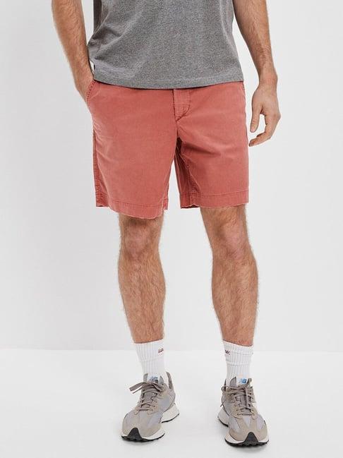 american eagle outfitters peach cotton regular fit shorts