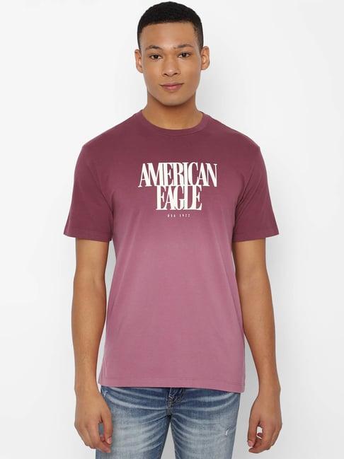 american eagle outfitters persain red cotton regular fit printed t-shirt