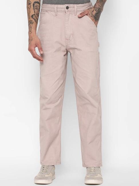 american eagle outfitters soft pink regular fit trousers