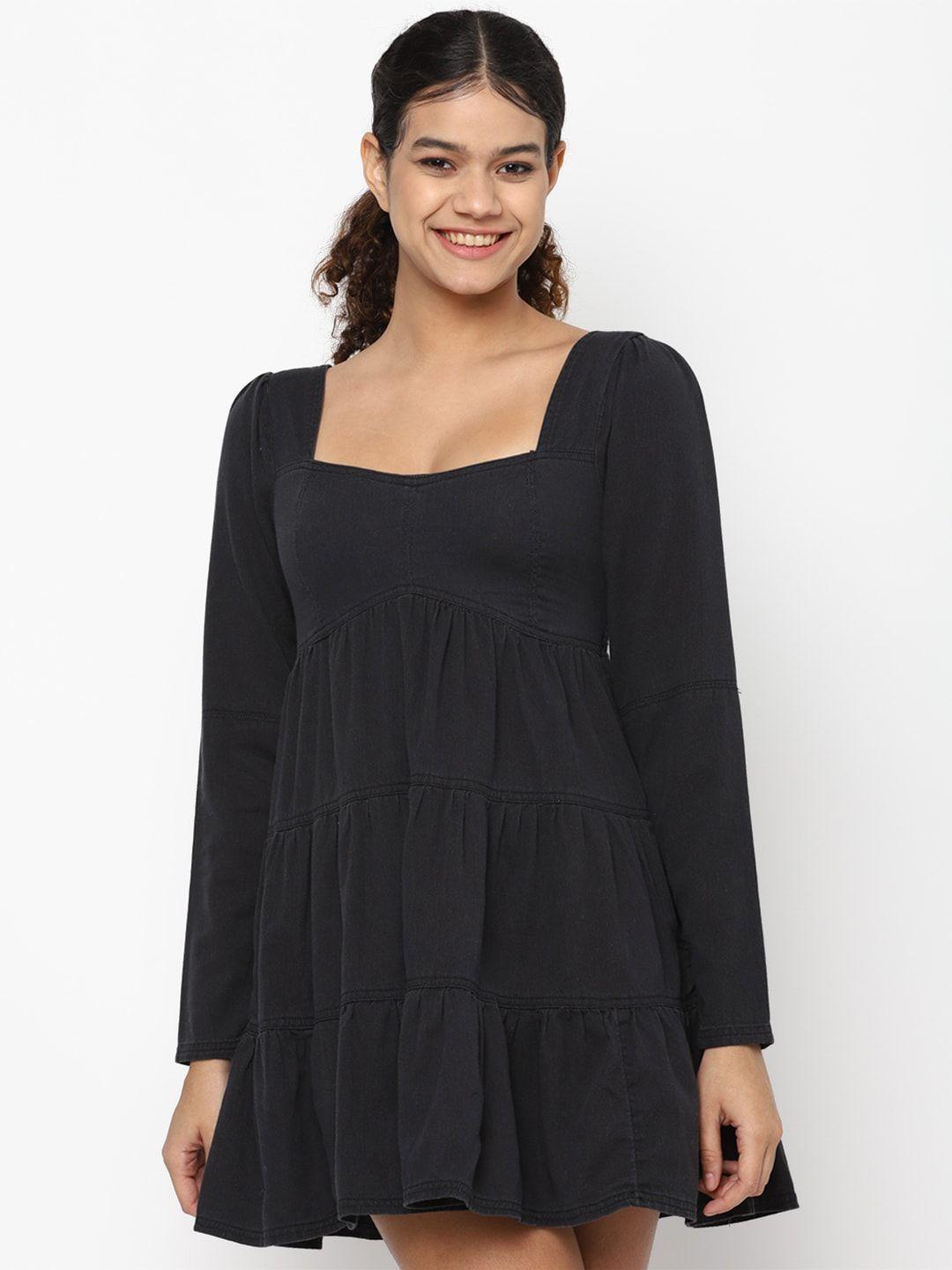 american eagle outfitters square neck empire mini cotton dress