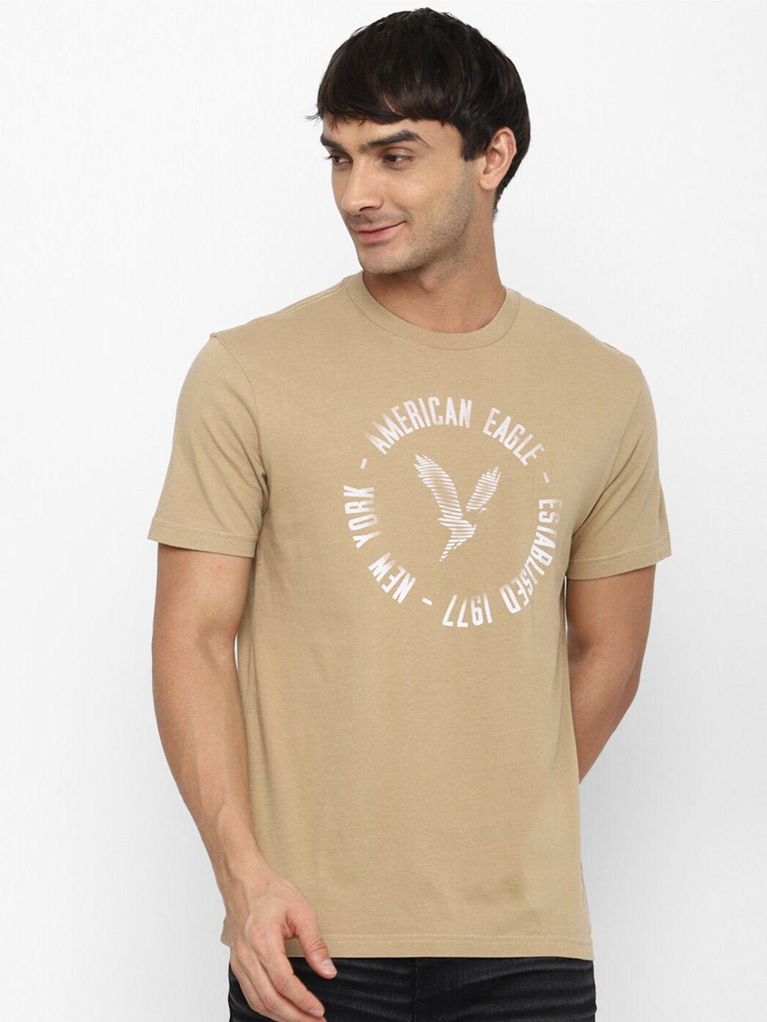 american eagle outfitters typography printed pure cotton t-shirt