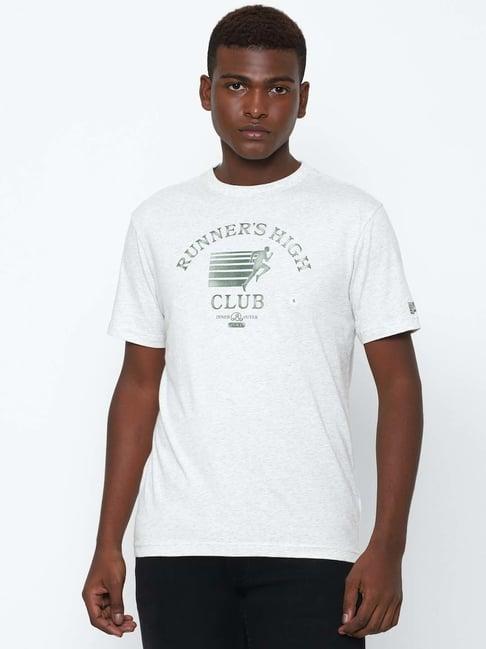 american eagle outfitters white cotton regular fit t-shirts
