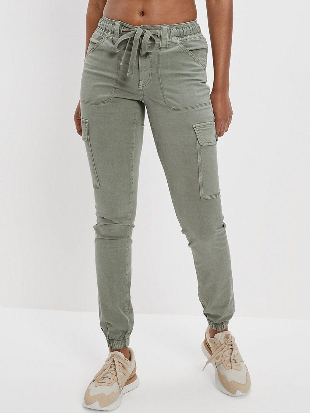 american eagle outfitters women jogger high-rise mildly distressed jeans