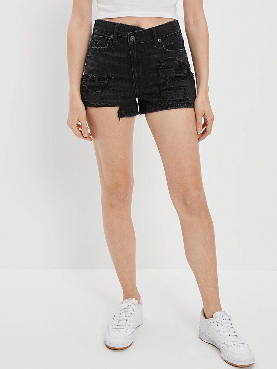 american eagle outfitters women mid-rise denim shorts