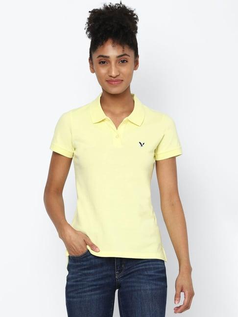 american eagle outfitters yellow regular fit t-shirt