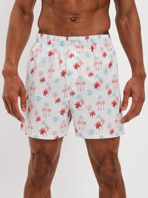 american eagle white cotton regular fit printed boxers