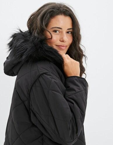 american eagle women black quilted jacket