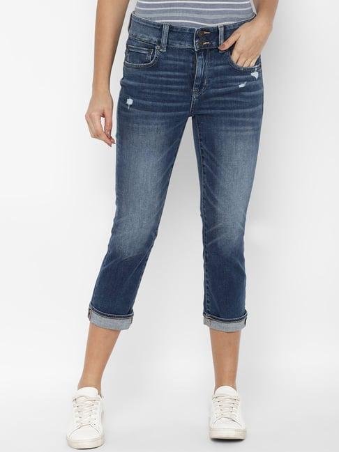 american eagle women blue ne(x)t level low-rise artist crop jean