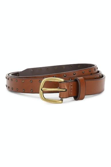 american eagle women brown studded leather belt