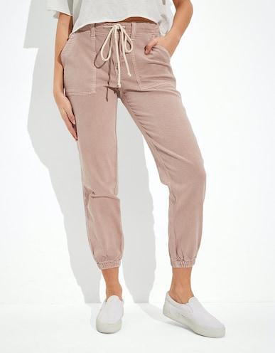 american eagle women pink stretch tomgirl utility jogger