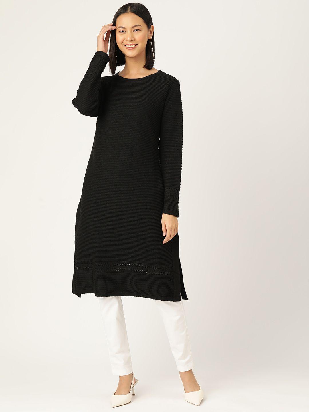 american eye acrylic ribbed winter kurta