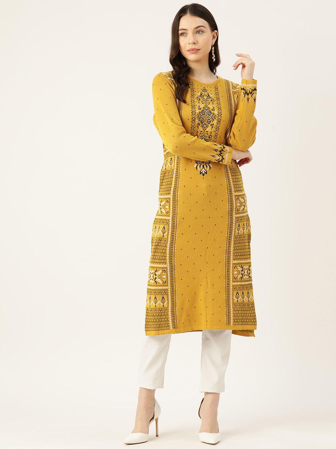 american eye ethnic motifs acrylic winter kurta