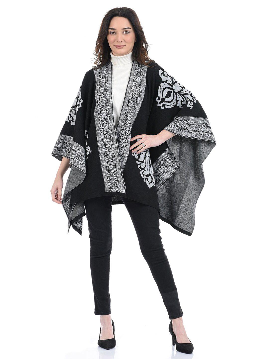 american eye ethnic printed open front shrug