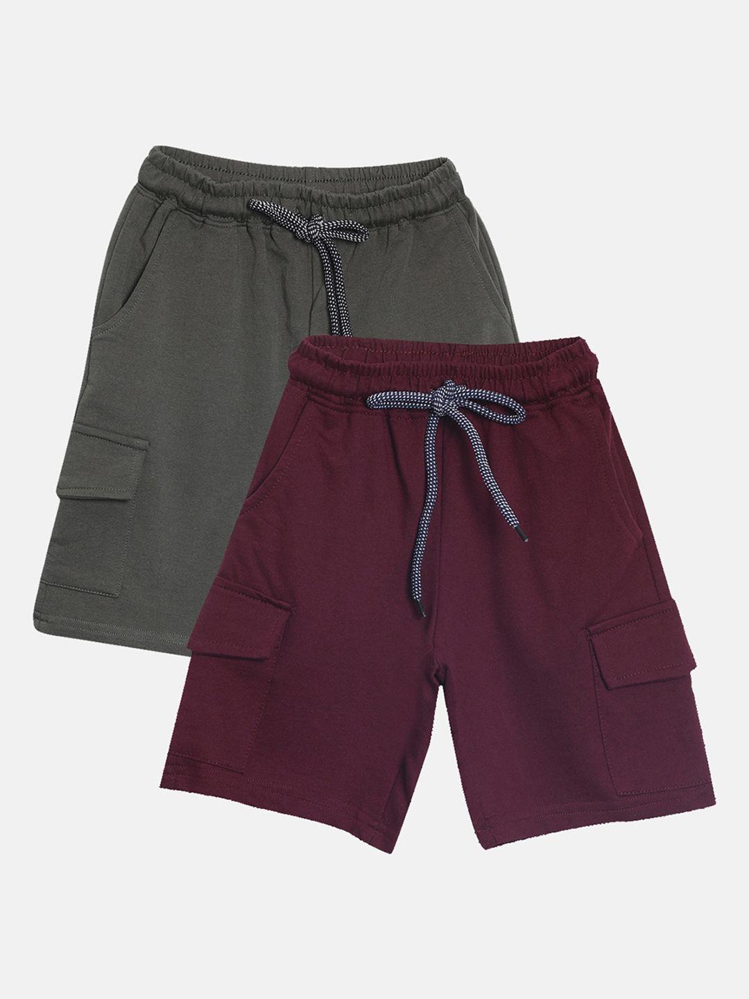 american kids boys maroon cargo shorts