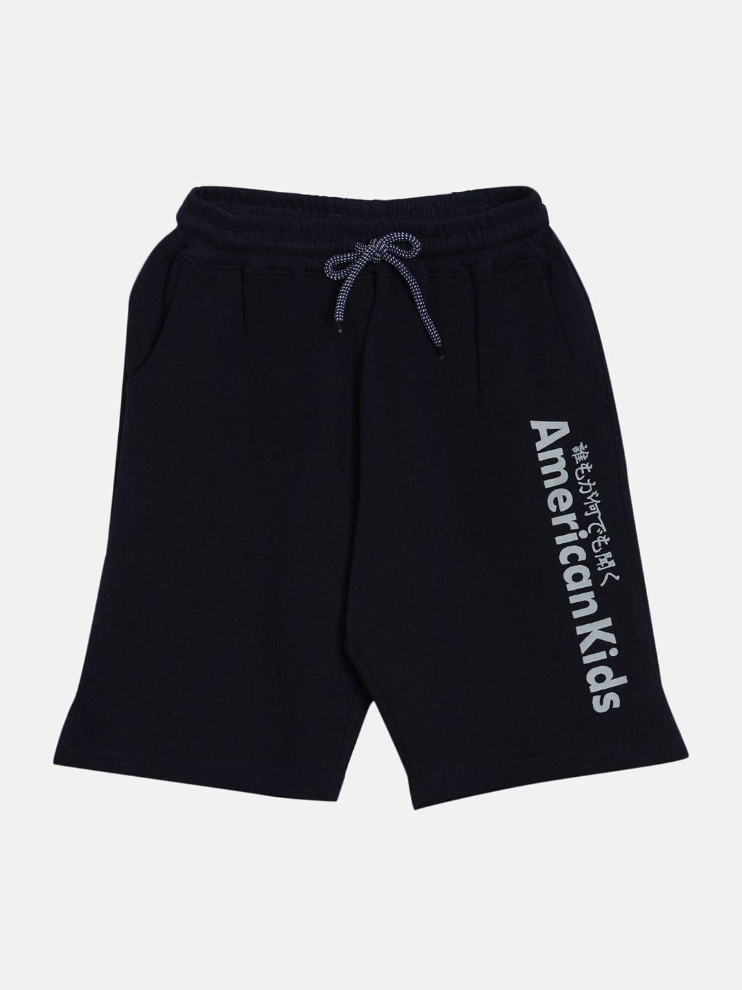 american kids boys navy blue regular shorts