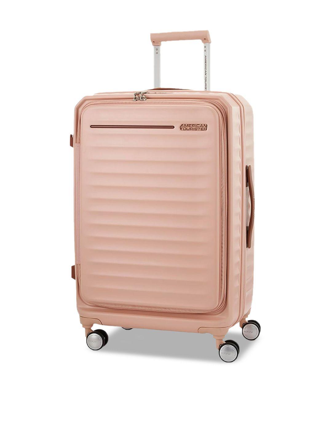 american tourister frontec sp79 exp tsa textured polypropylene large trolley suitcase-88l