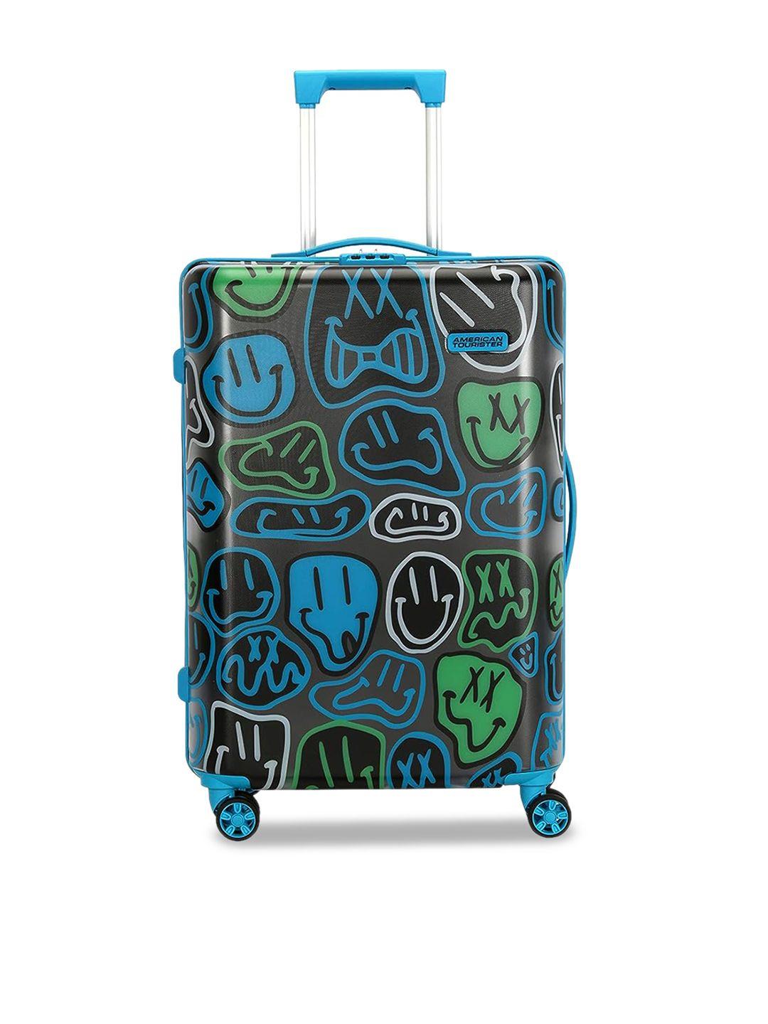 american tourister printed hard-sided medium trolley suitcase