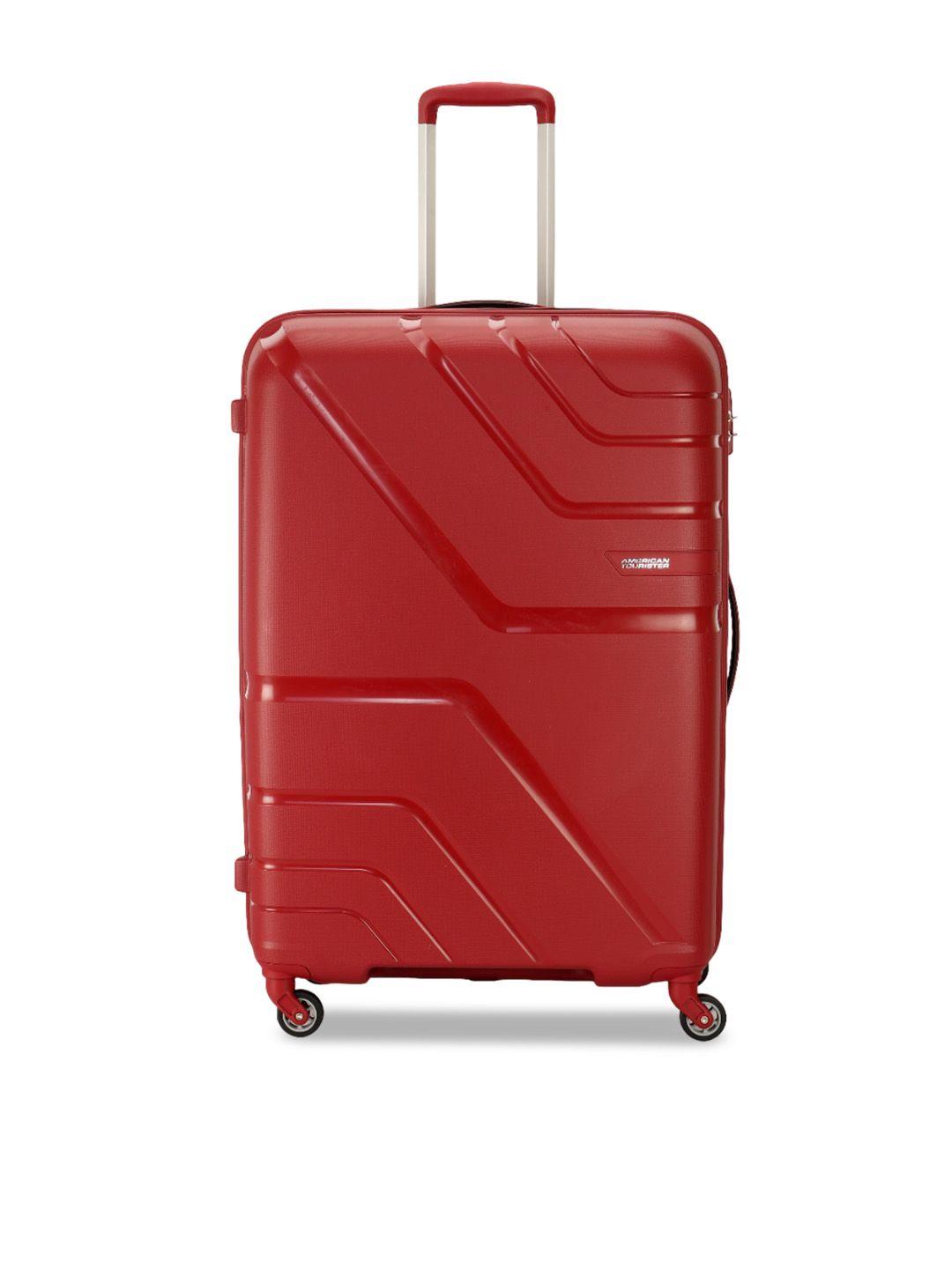 american tourister textured hard-sided large trolley bag