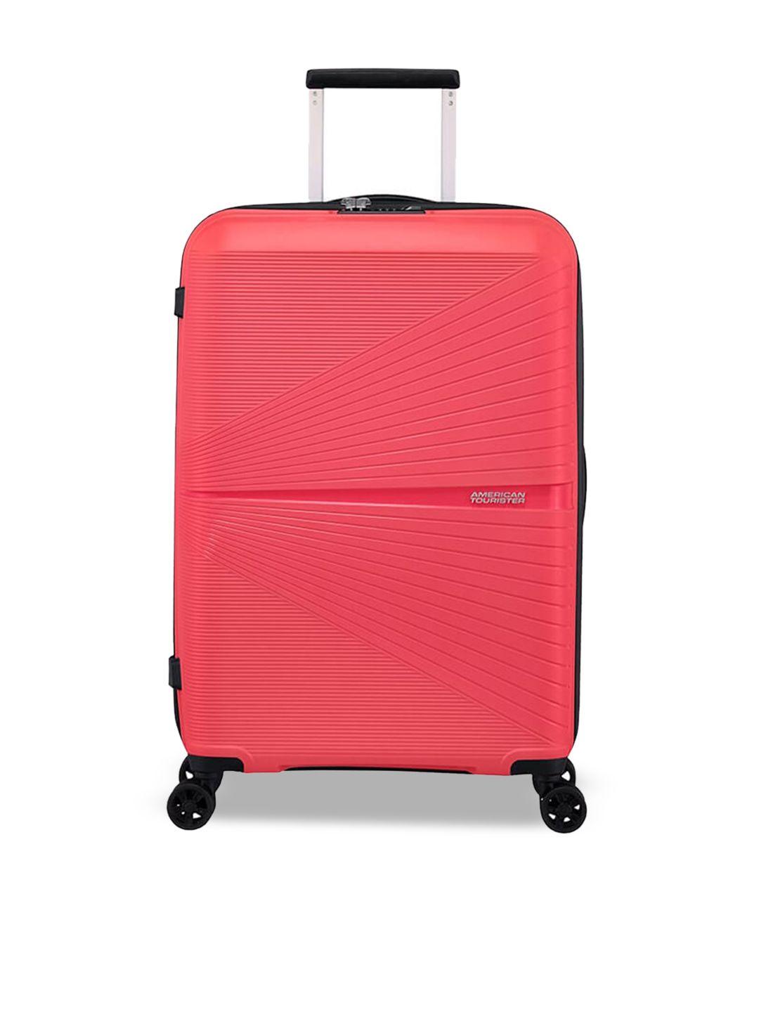 american tourister textured hard-sided medium trolley suitcase