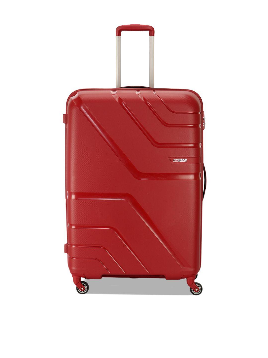 american tourister textuted hard-sided medium trolley bag 81 l