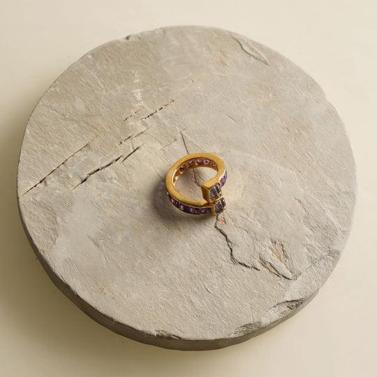 amethyst ribbon ring