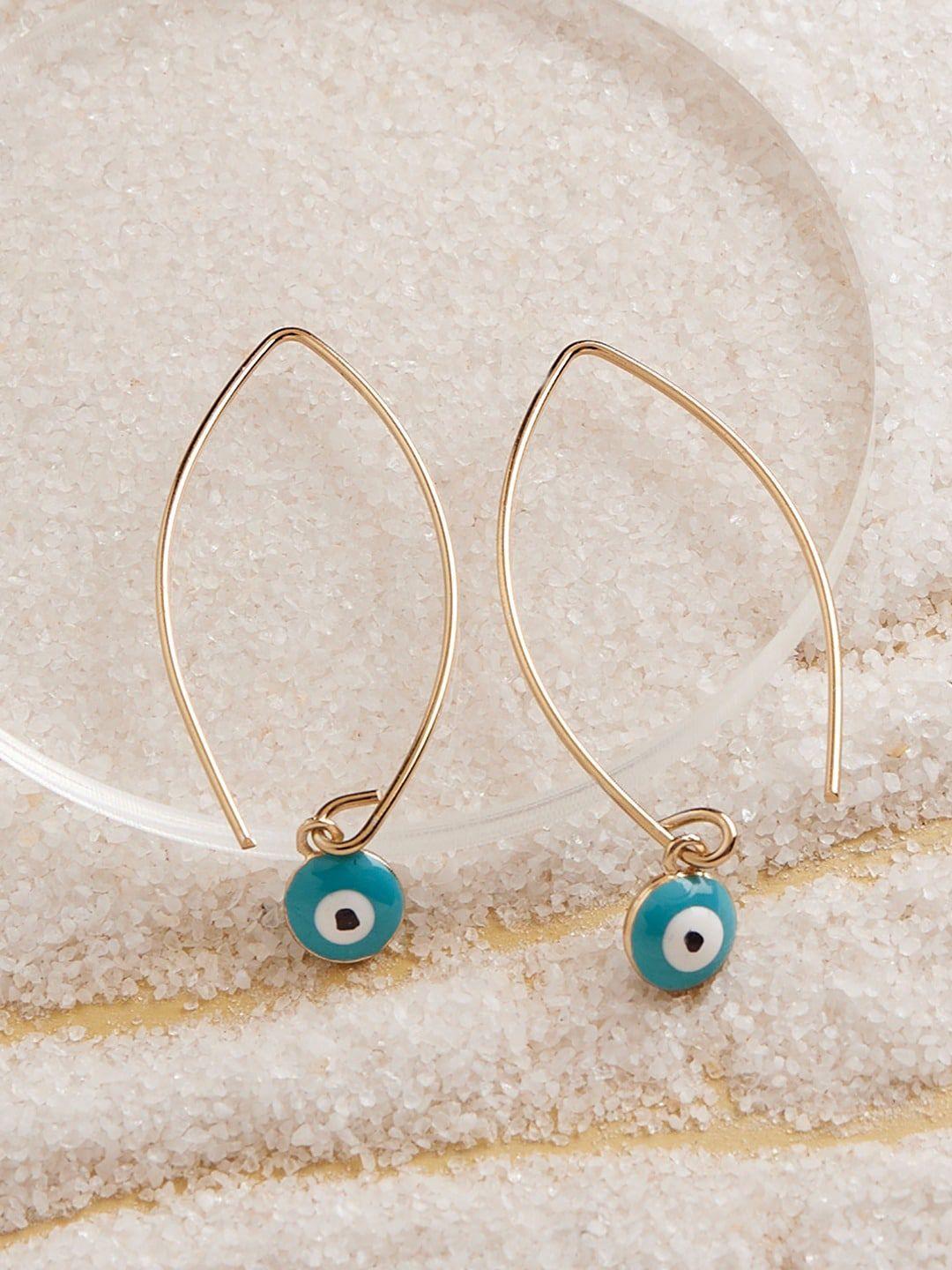 ami gold-plated contemporary evil eye hoop earrings