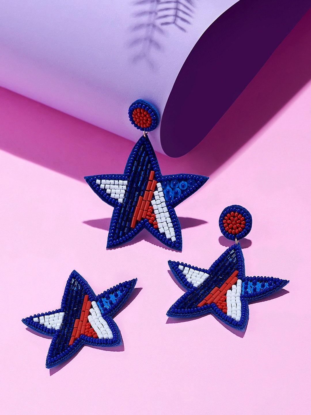 ami quirky fabric studs earrings & brooch set