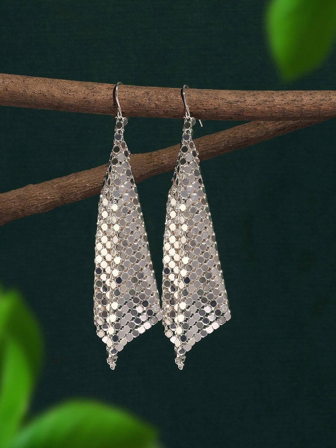 ami silver plated drop earrings