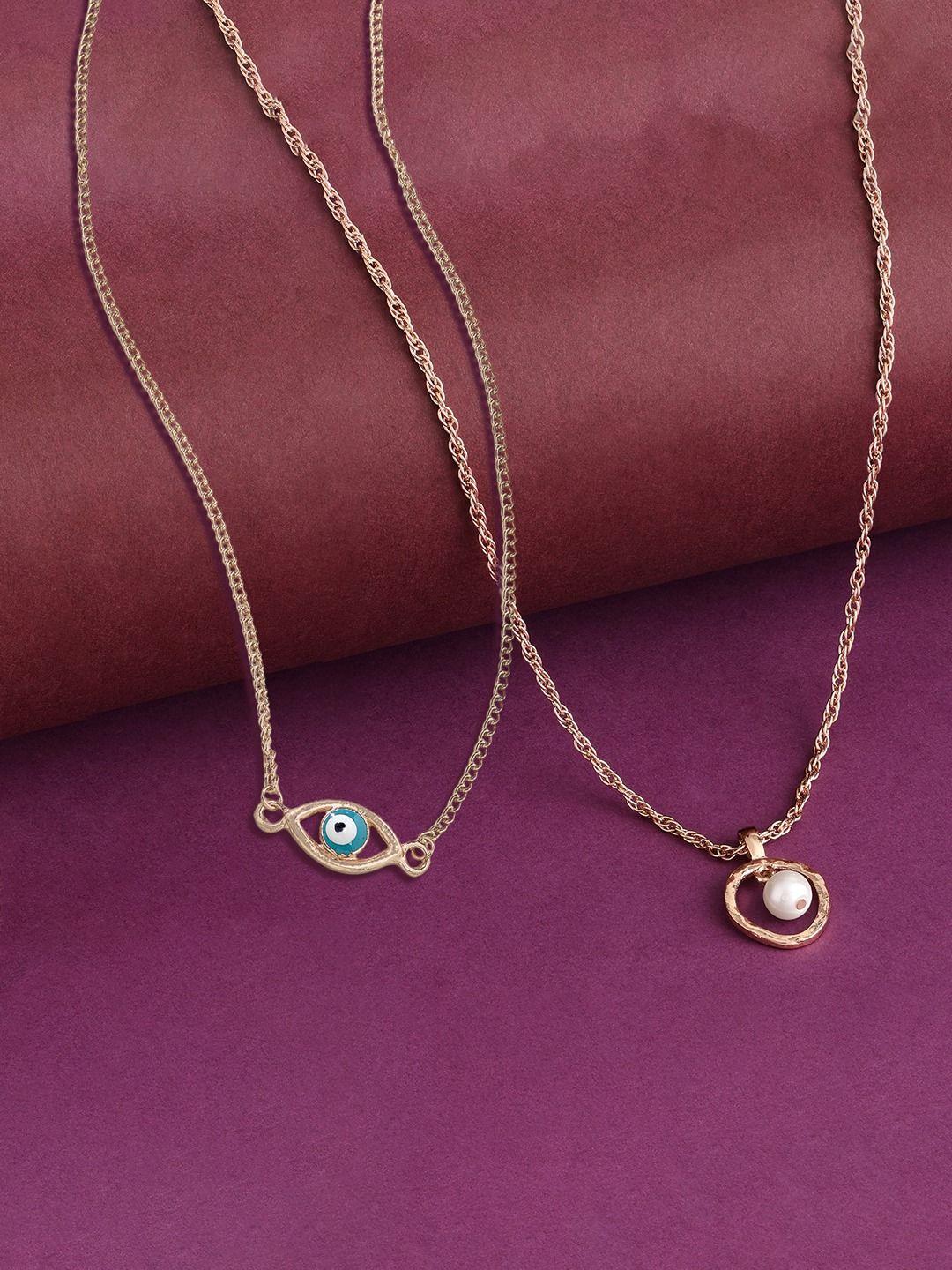 ami  set of 2 contemporay gold-plated chain