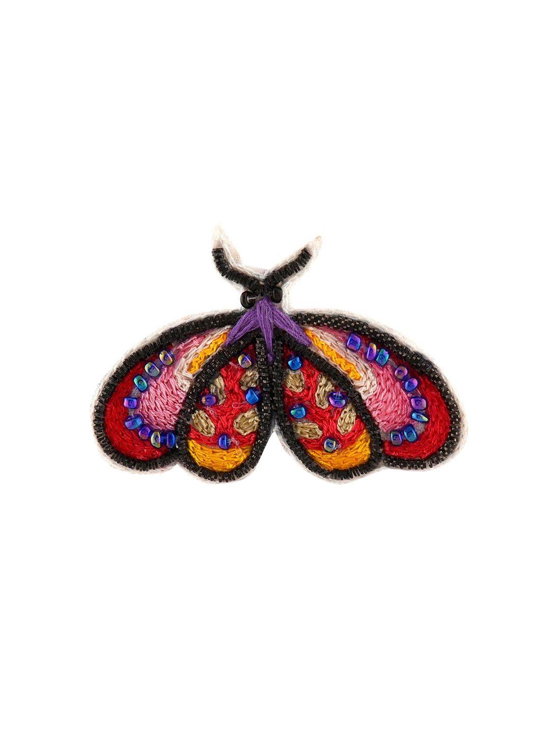 ami embellished butterfly brooch