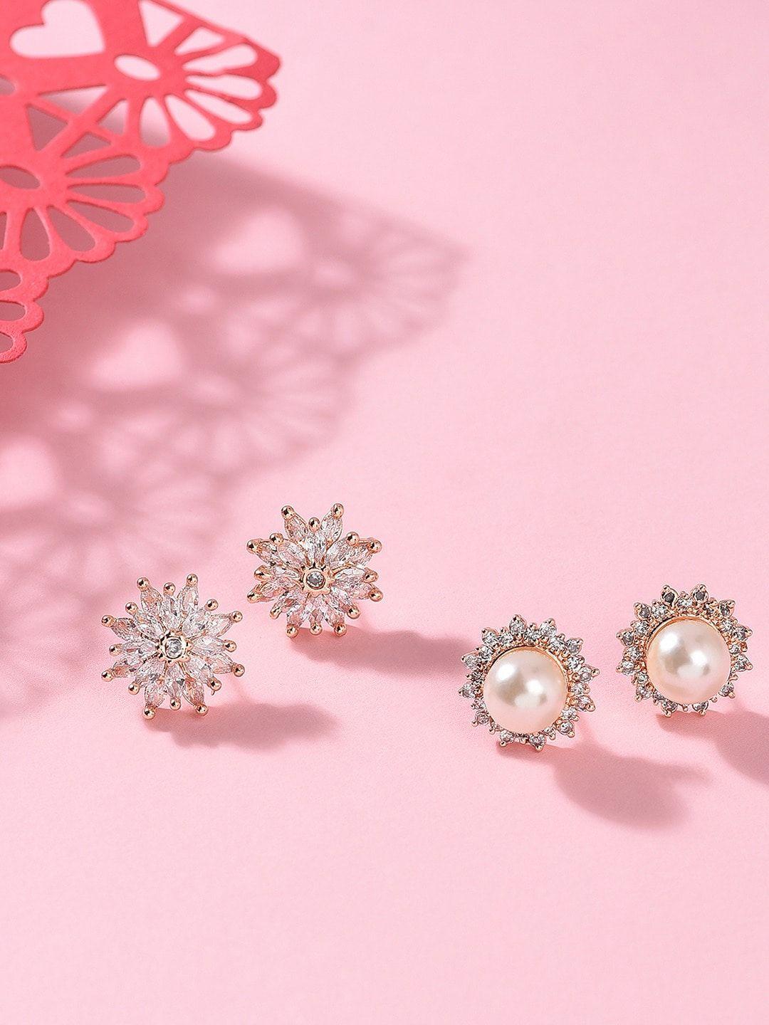 ami set of 2 contemporary studs earrings