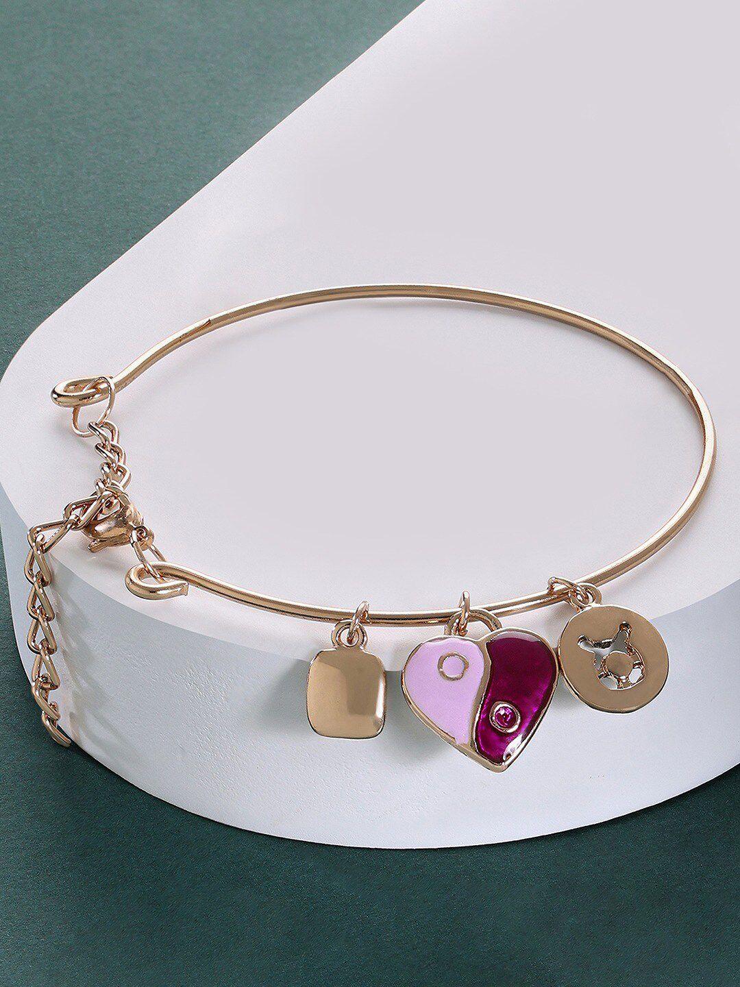 ami women gold-plated charm bracelet