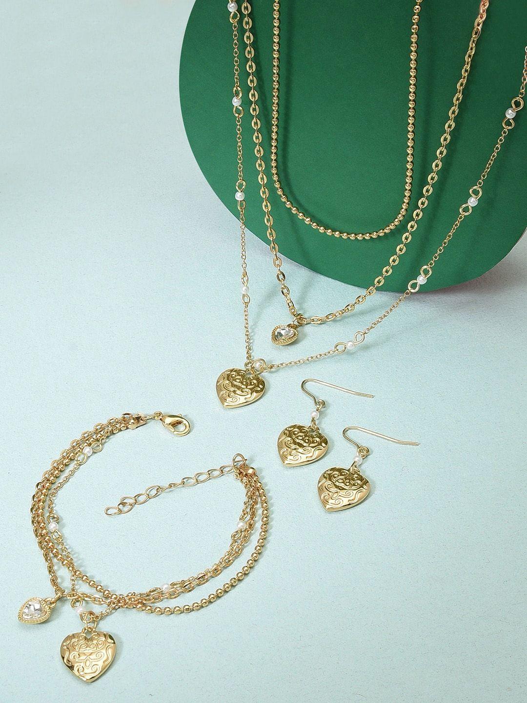 ami women gold-plated jewellery set