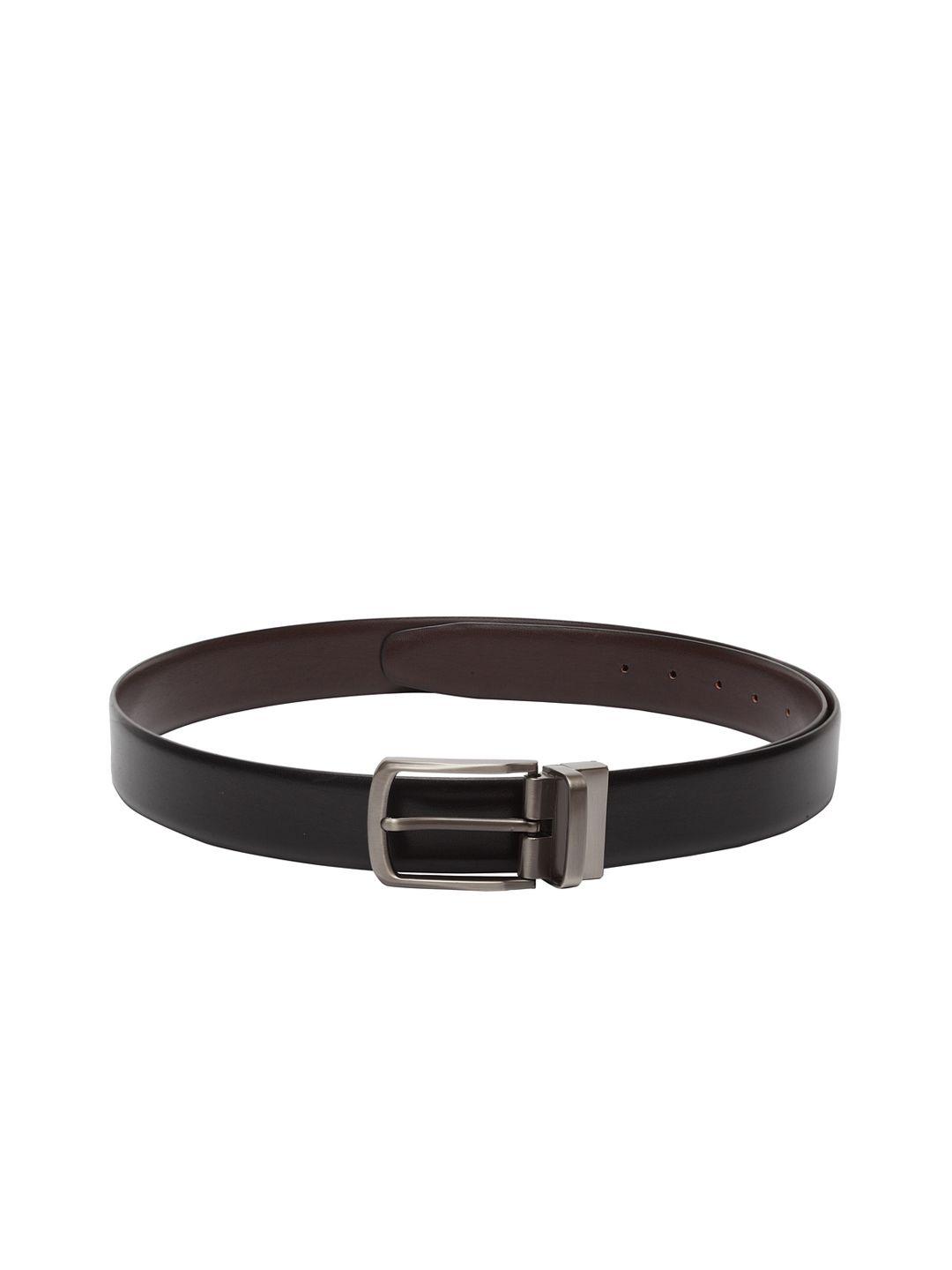 amicraft men black & brown solid reversible belt