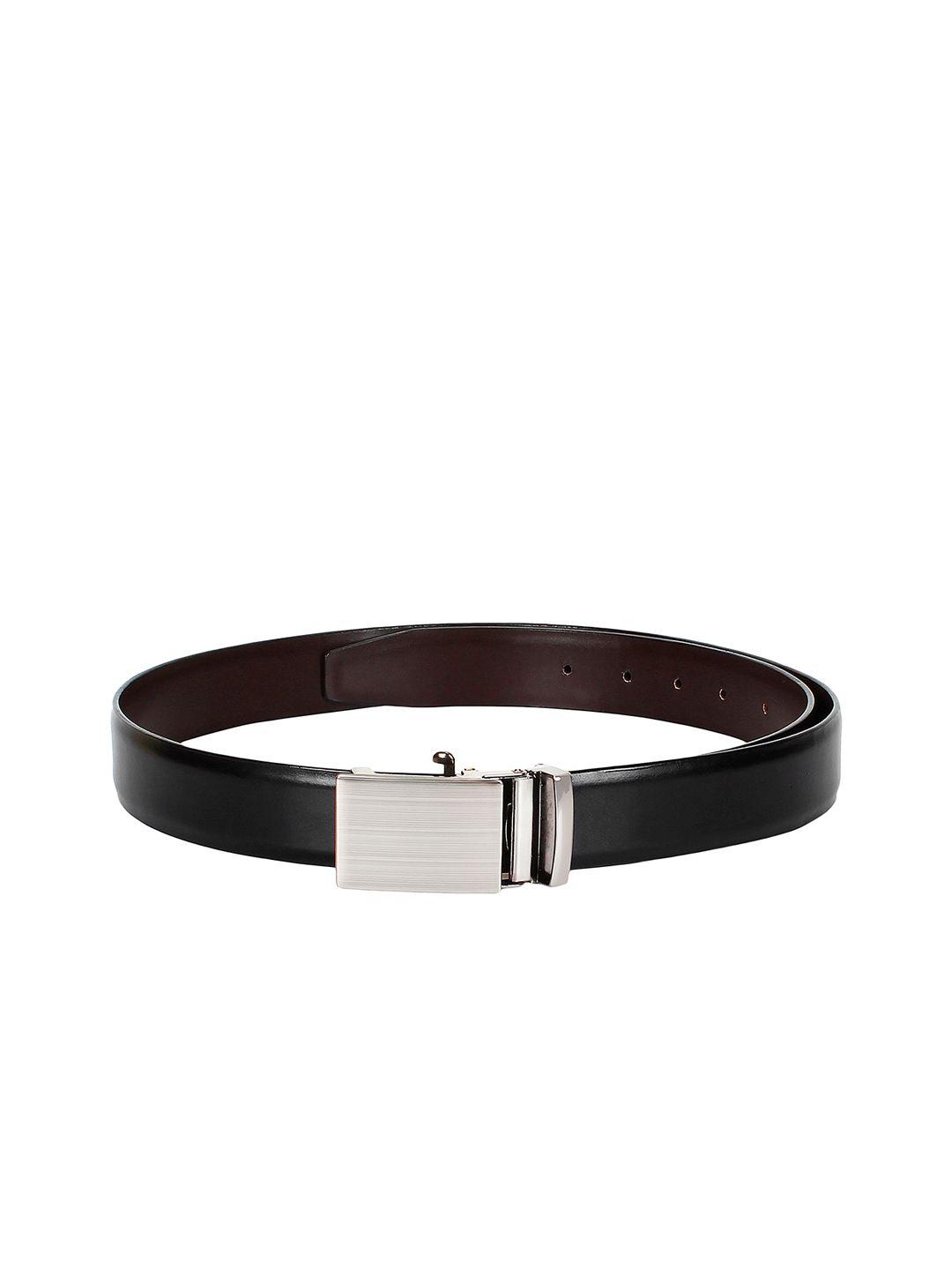 amicraft men black & brown solid reversible belt