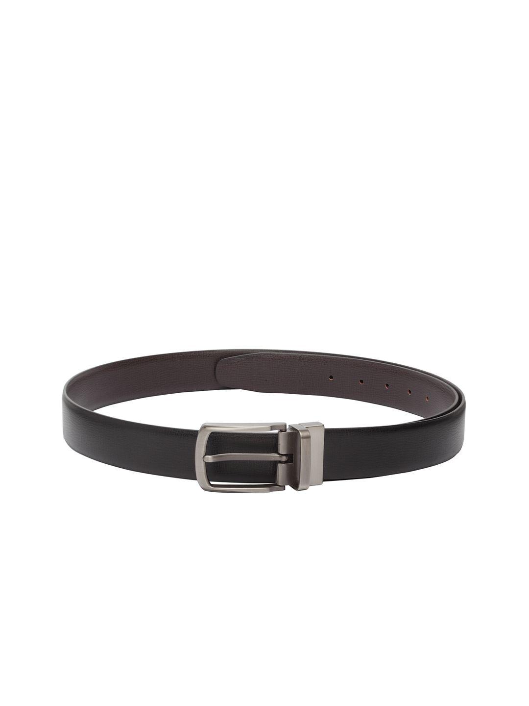 amicraft men black & brown textured reversible belt