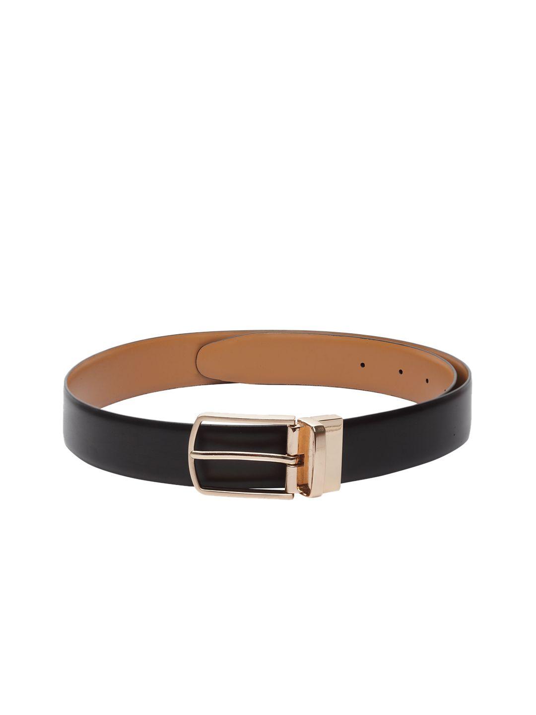 amicraft men black & tan brown reversible solid belt