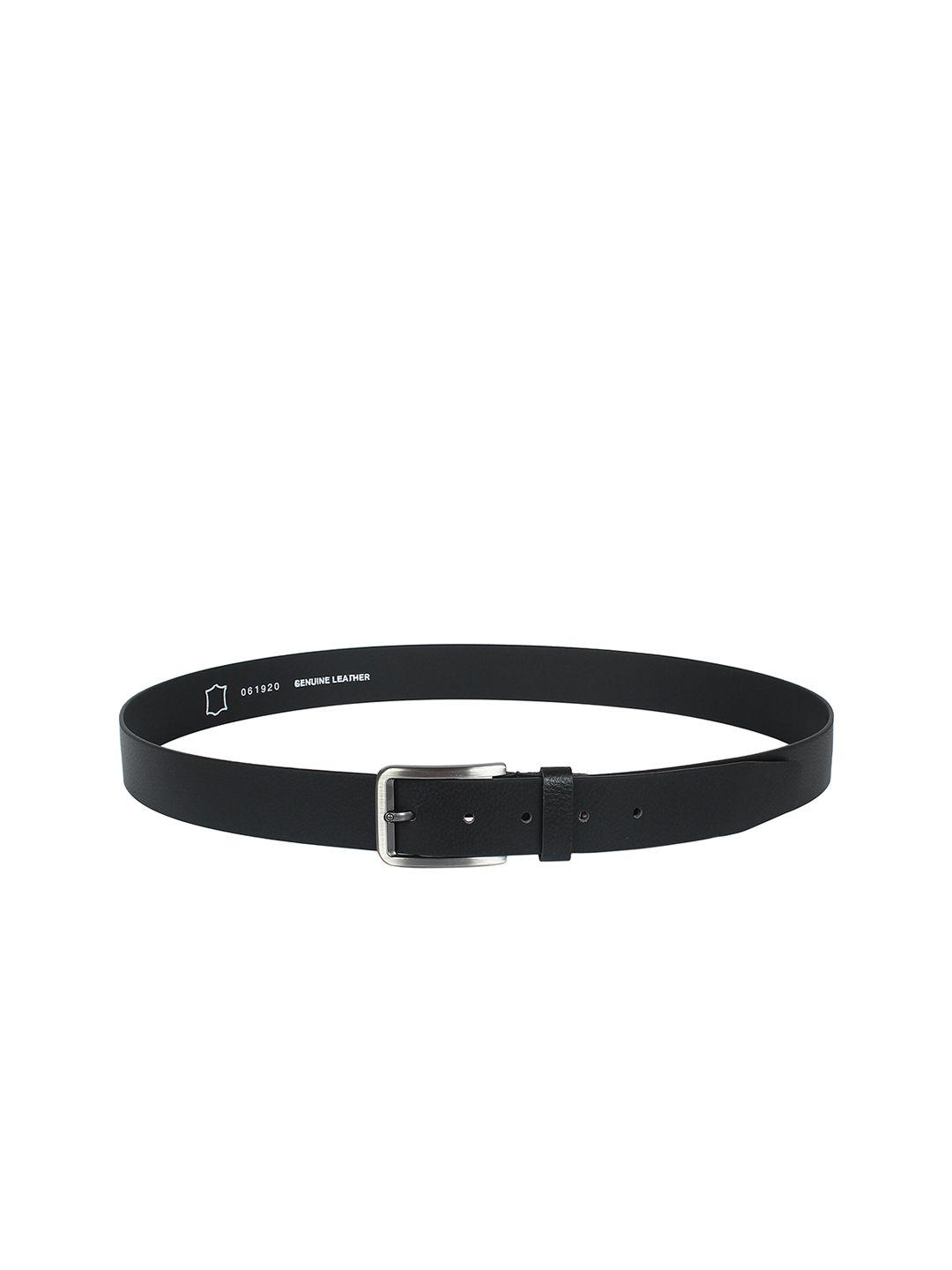 amicraft men black solid leather belt