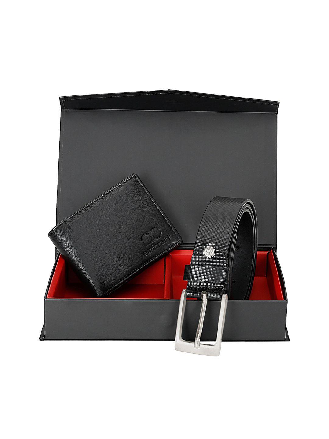 amicraft men leather accessory gift set