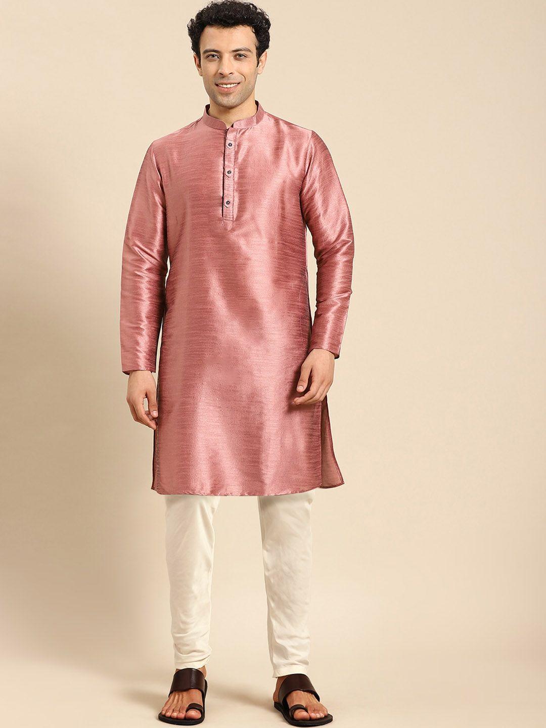 amodh by kisah men pink kurta with trouser