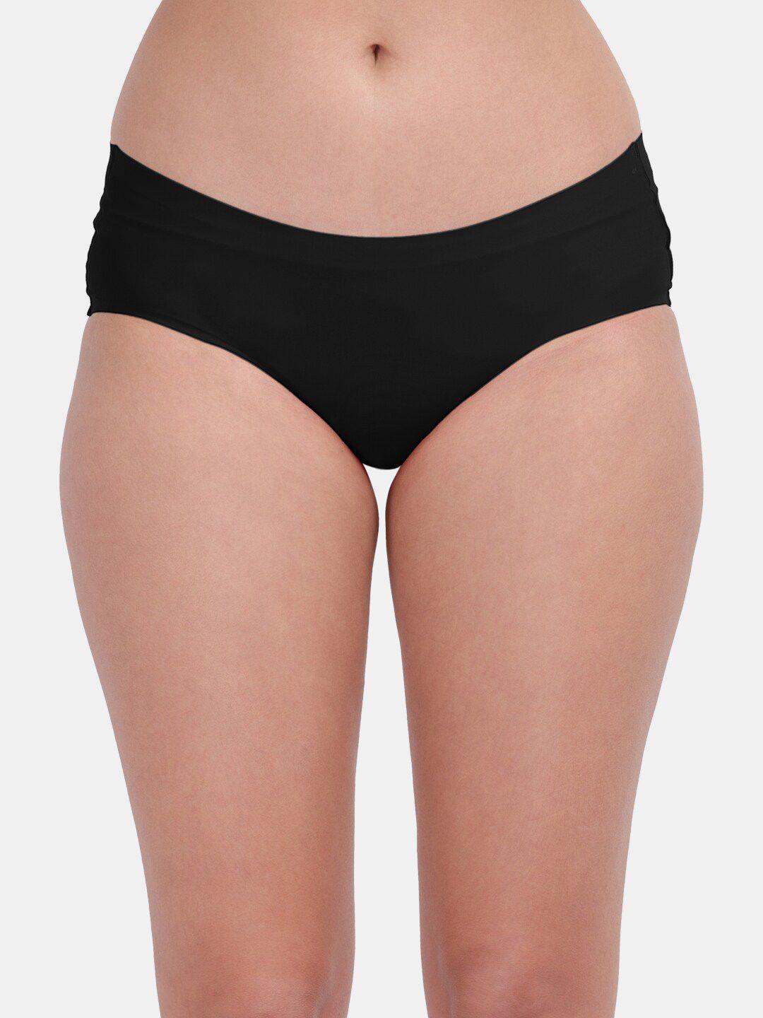 amour secret women black anti-bacterial hipster brief