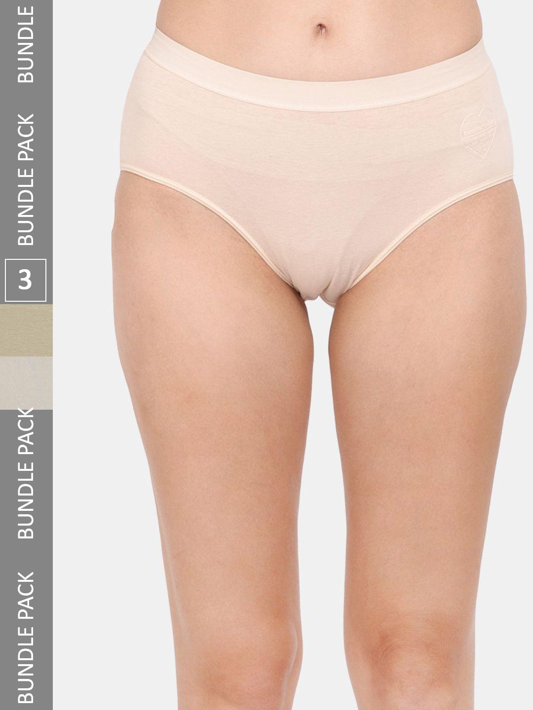 amour secret women pack of 3 mid rise anti bacterial hipster briefs