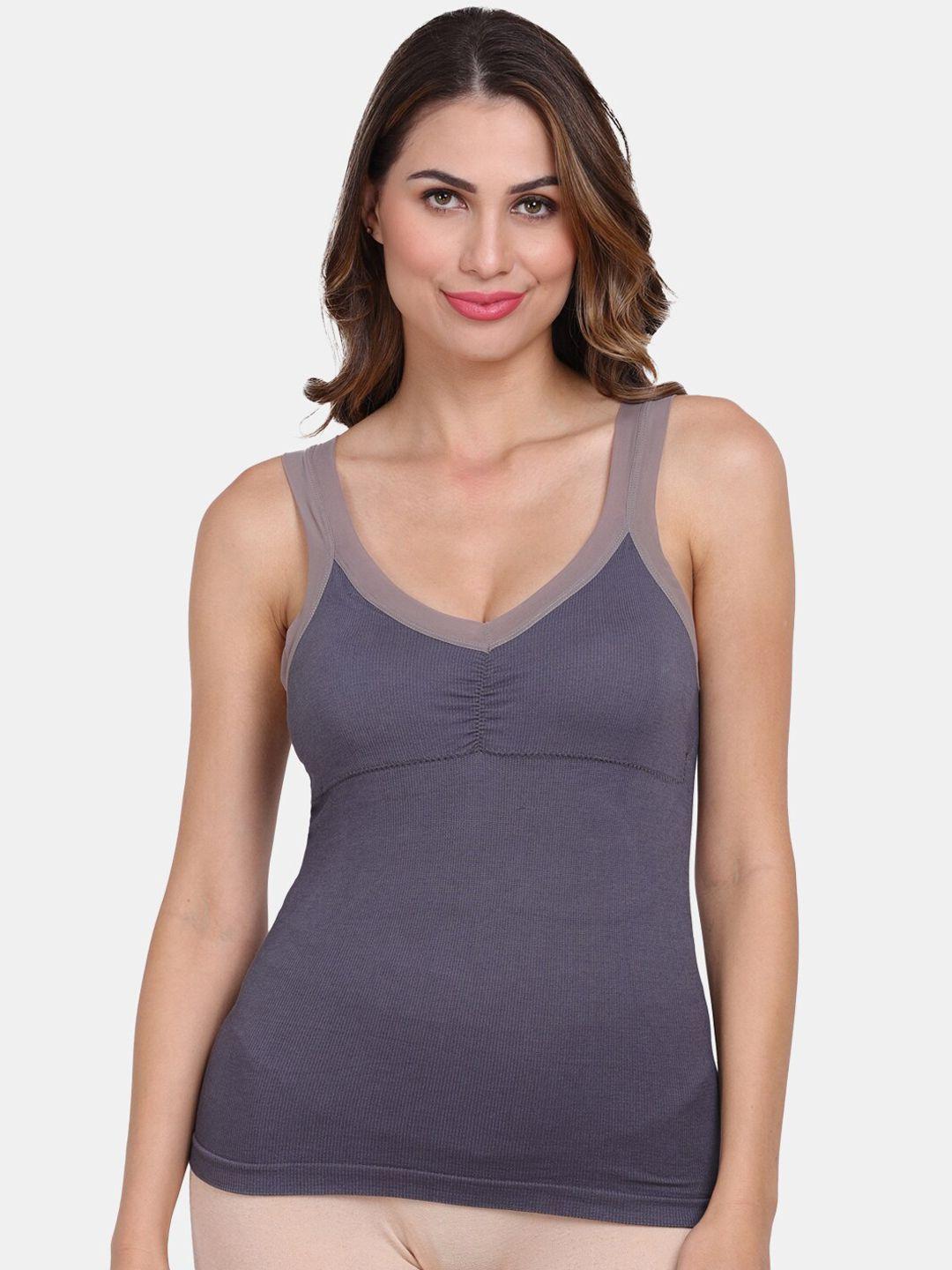 amour secret blue lightly-padded stretch fit seamless camisoles
