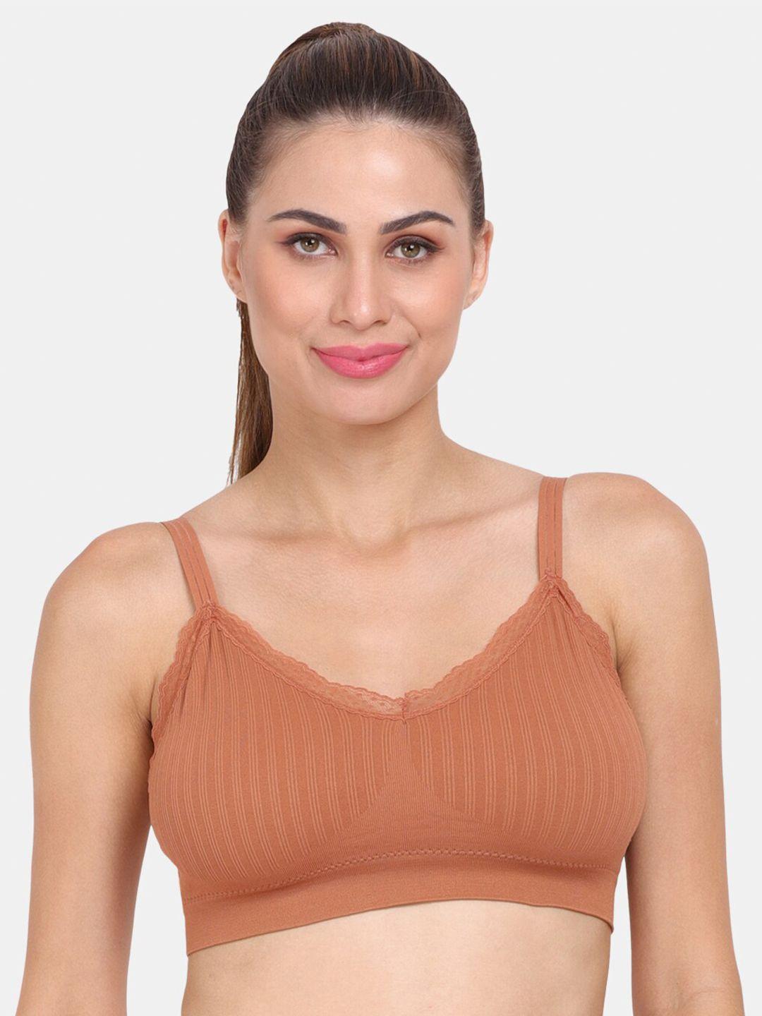 amour secret brown lightly padded dry fit sports bra