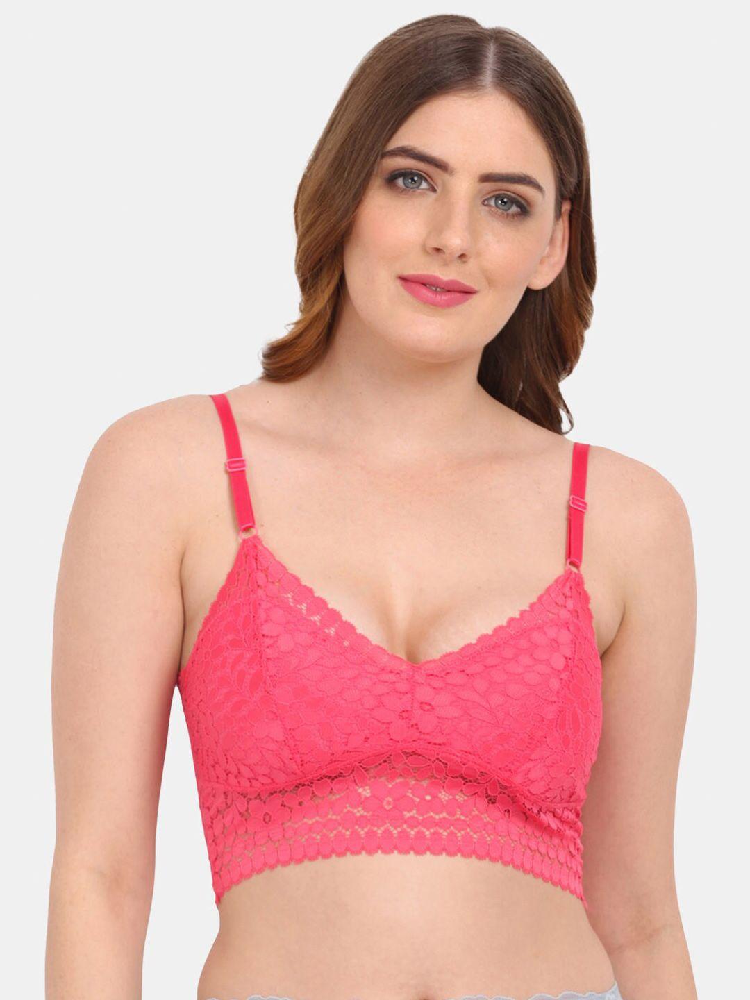 amour secret coral floral bralette bra