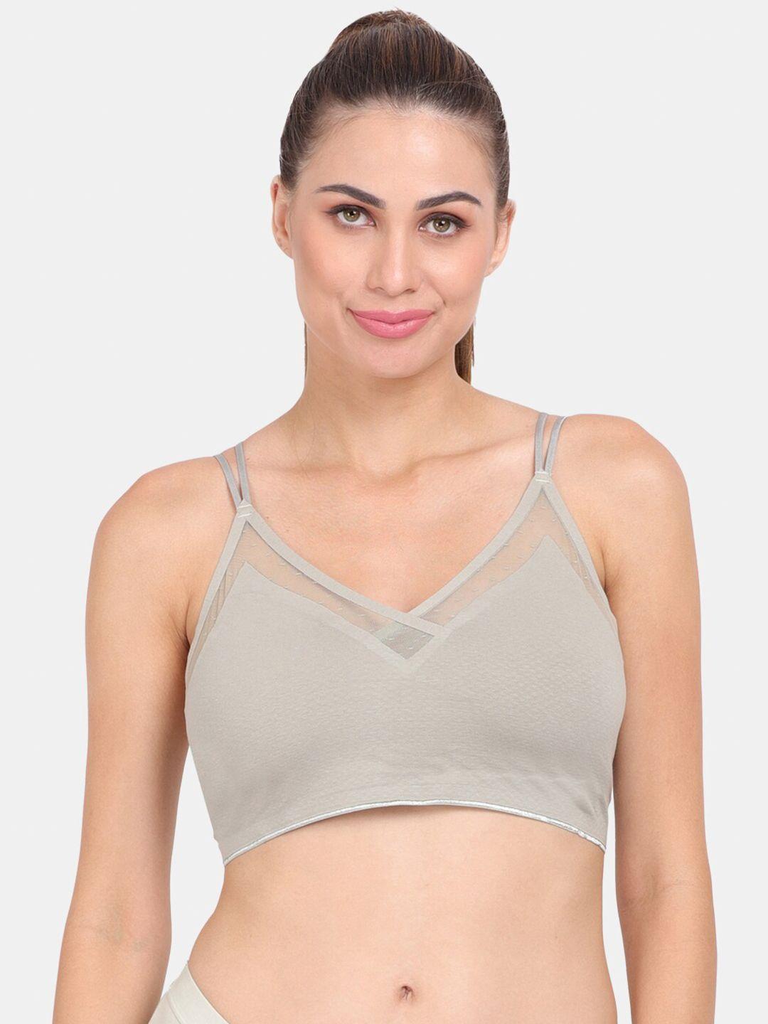 amour secret grey lightly padded dry fit sports bra