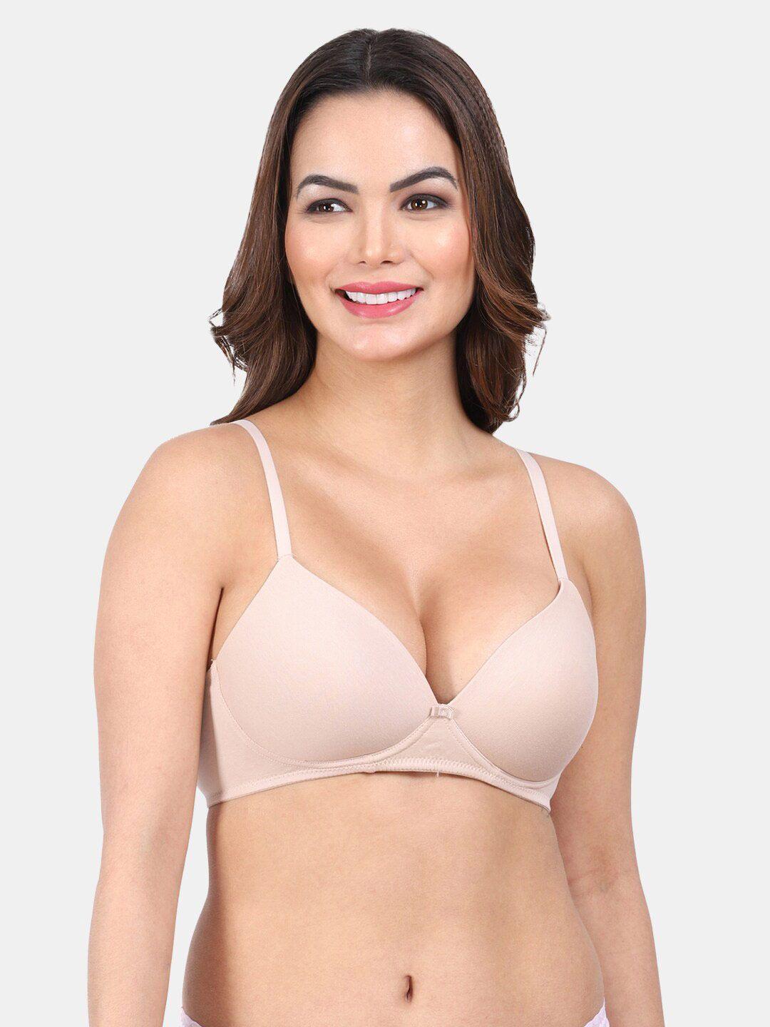 amour secret lightly padded cotton all day comfort seamless t-shirt bra