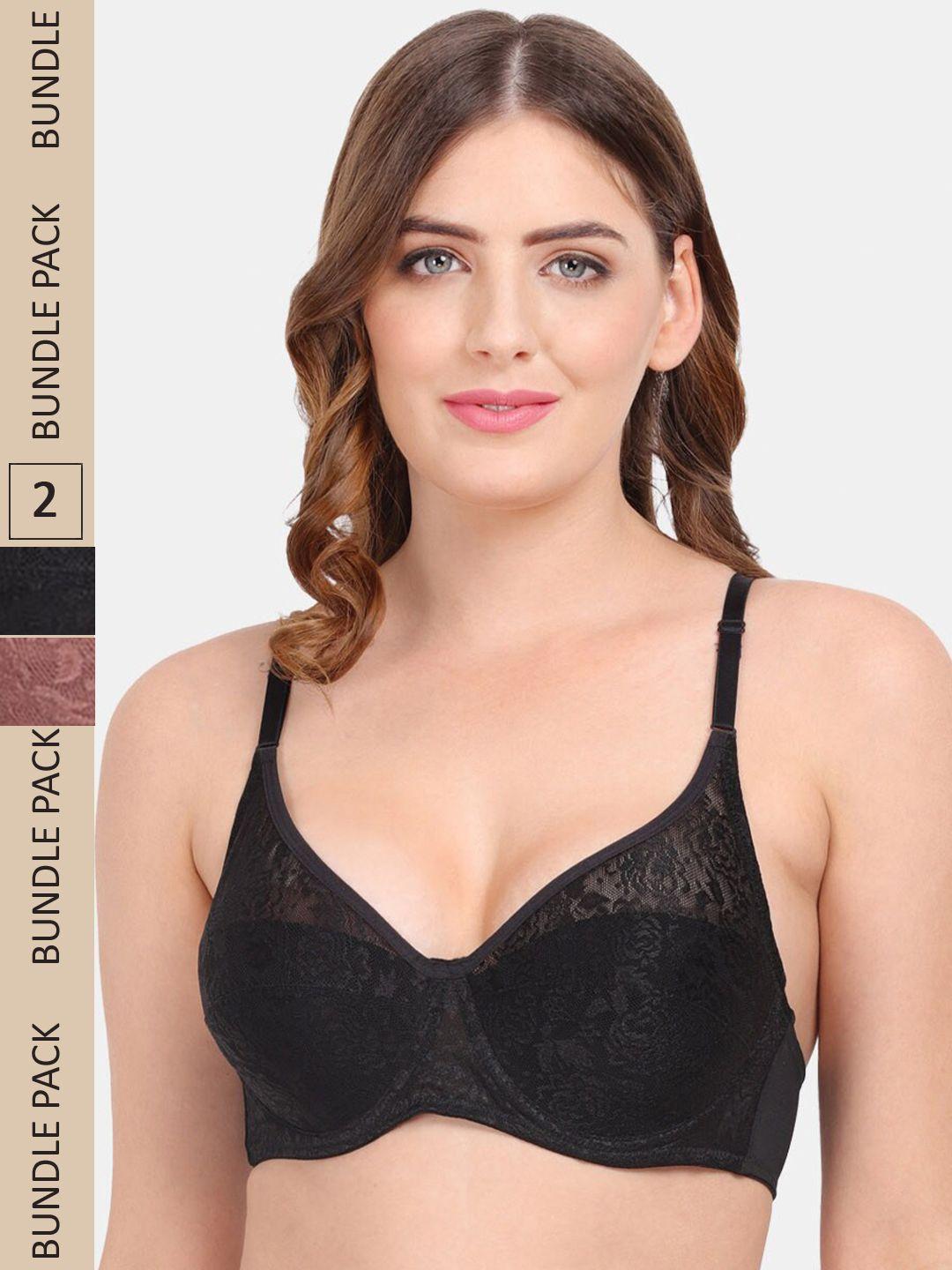 amour secret pack of 2 underwired non-padded bra