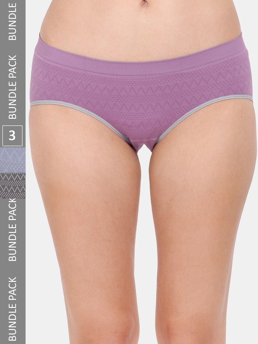 amour secret pack of 3 anti-bacterial hipster briefs
