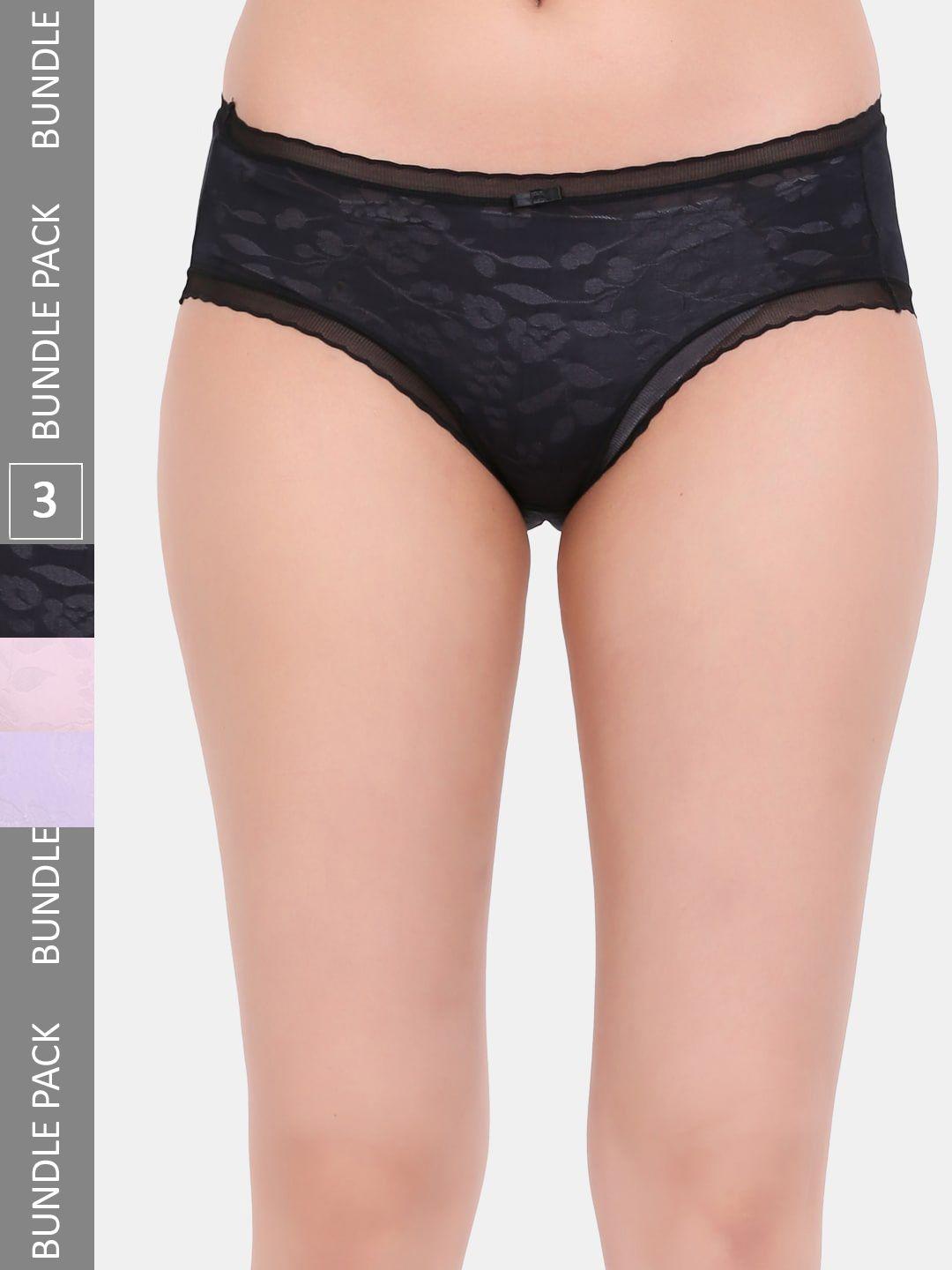 amour secret pack of 3 leak-proof hipster briefs